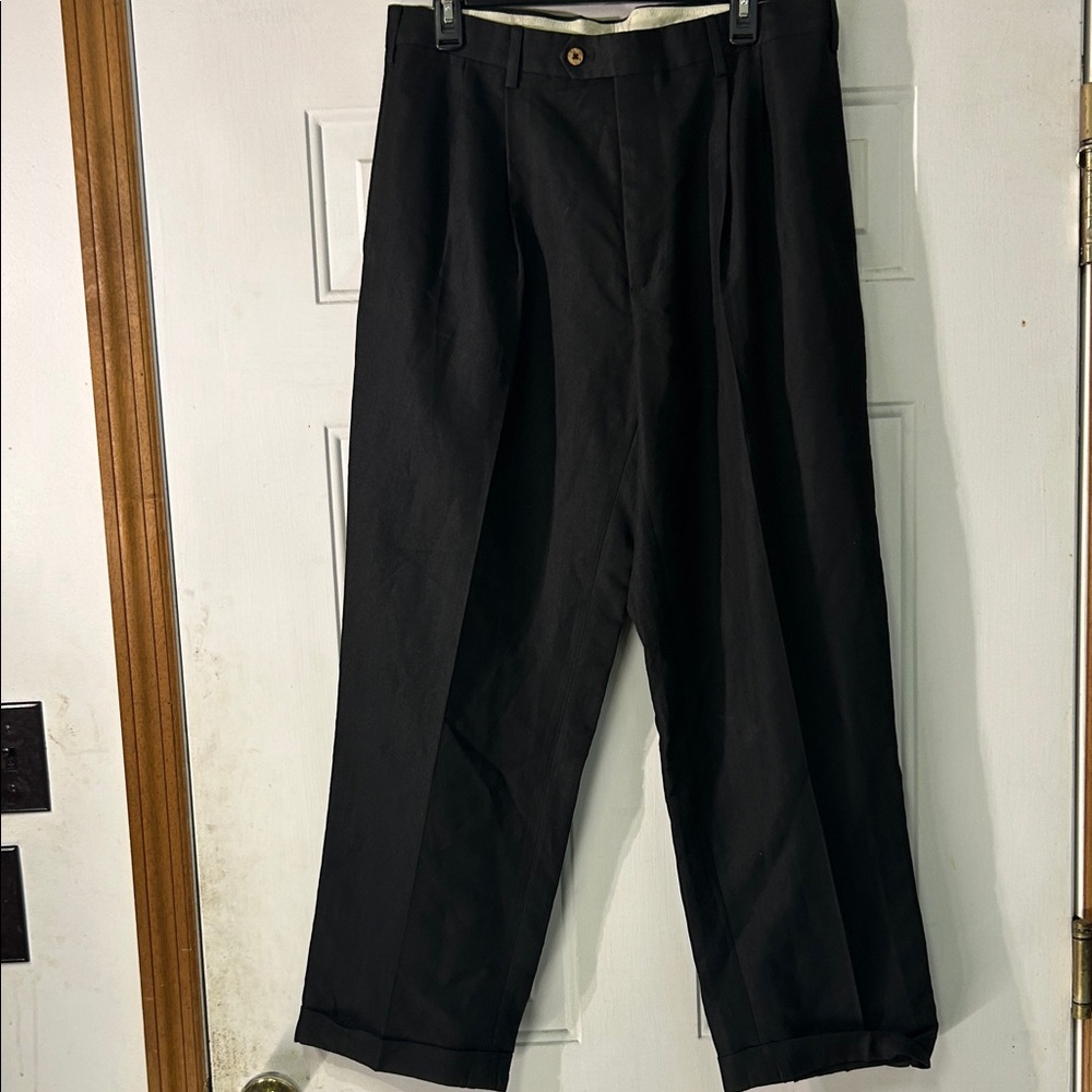 (🔥4 For $15) Geoffrey Beene Men’s size 35 X30 Black Dress Pants for Men